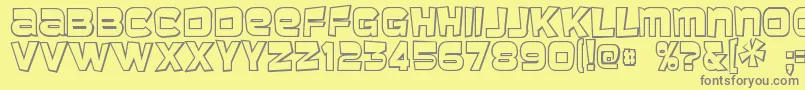 Baveuse31 Font – Gray Fonts on Yellow Background