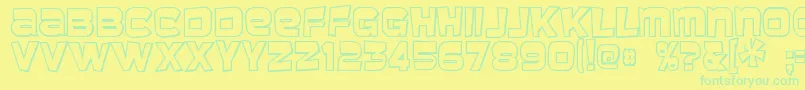 Baveuse31 Font – Green Fonts on Yellow Background