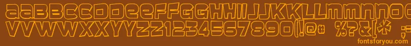 Baveuse31 Font – Orange Fonts on Brown Background
