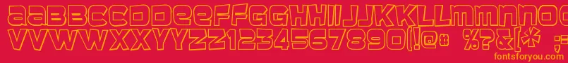 Baveuse31 Font – Orange Fonts on Red Background