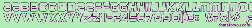 Baveuse31 Font – Purple Fonts on Green Background