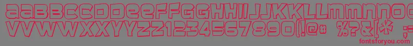 Baveuse31-Schriftart – Rote Schriften auf grauem Hintergrund