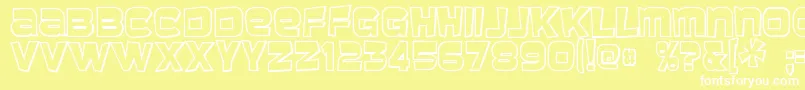 Baveuse31 Font – White Fonts on Yellow Background