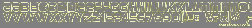 Baveuse31 Font – Yellow Fonts on Gray Background