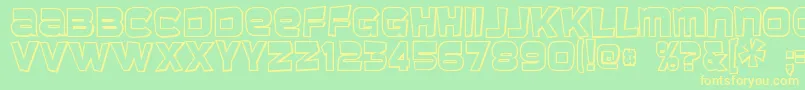 Baveuse31 Font – Yellow Fonts on Green Background