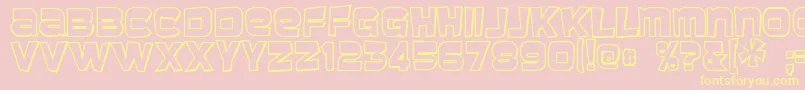 Baveuse31 Font – Yellow Fonts on Pink Background