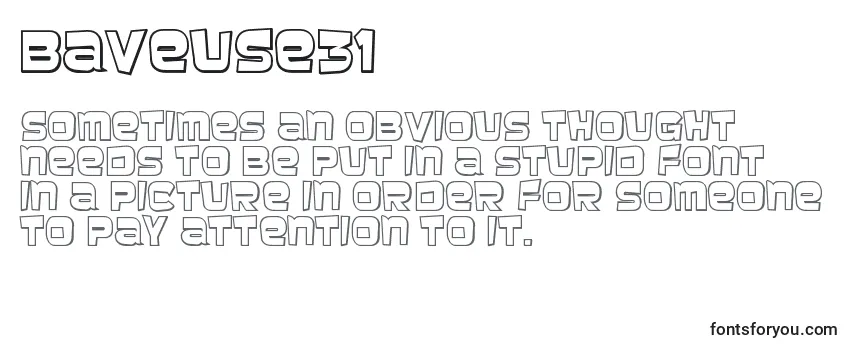 Review of the Baveuse31 Font