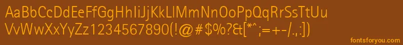 Agfarotissansseriflight Font – Orange Fonts on Brown Background