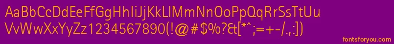 Agfarotissansseriflight Font – Orange Fonts on Purple Background
