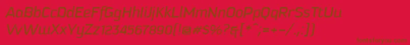 KautivaItalic Font – Brown Fonts on Red Background