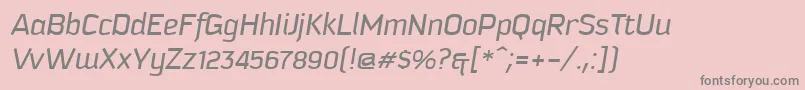 KautivaItalic Font – Gray Fonts on Pink Background