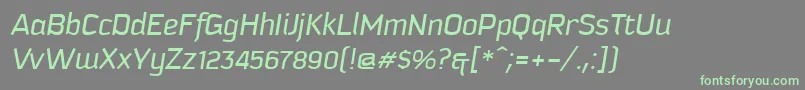 KautivaItalic-fontti – vihreät fontit harmaalla taustalla