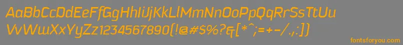 KautivaItalic Font – Orange Fonts on Gray Background