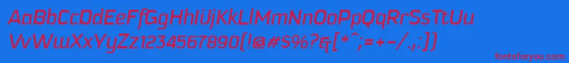 Шрифт KautivaItalic – красные шрифты на синем фоне