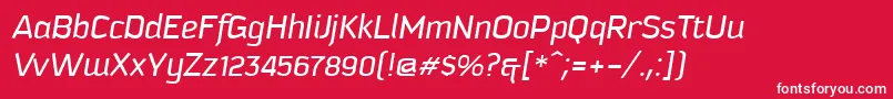 fuente KautivaItalic – Fuentes Blancas Sobre Fondo Rojo