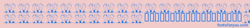 JlrQuincy Font – Blue Fonts on Pink Background