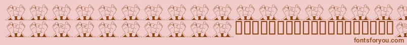 Fonte JlrQuincy – fontes marrons em um fundo rosa