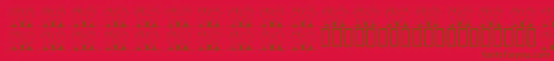 JlrQuincy-Schriftart – Braune Schriften auf rotem Hintergrund