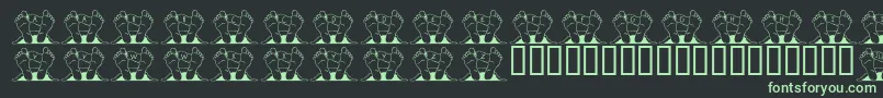 フォントJlrQuincy – 黒い背景に緑の文字