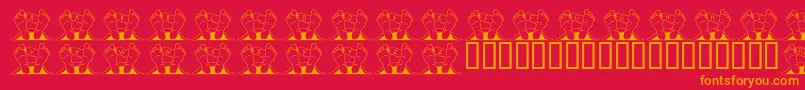 fuente JlrQuincy – Fuentes Naranjas Sobre Fondo Rojo