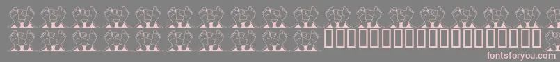 JlrQuincy Font – Pink Fonts on Gray Background