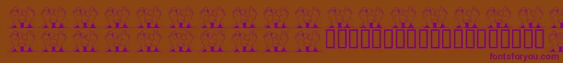 JlrQuincy-fontti – violetit fontit ruskealla taustalla