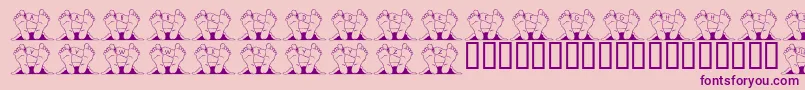 JlrQuincy-Schriftart – Violette Schriften auf rosa Hintergrund