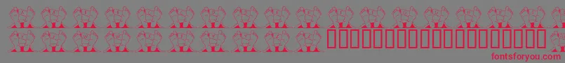JlrQuincy Font – Red Fonts on Gray Background