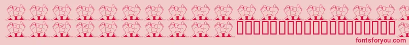 JlrQuincy Font – Red Fonts on Pink Background