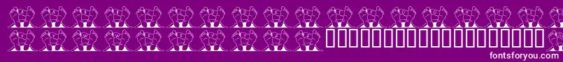 フォントJlrQuincy – 紫の背景に白い文字