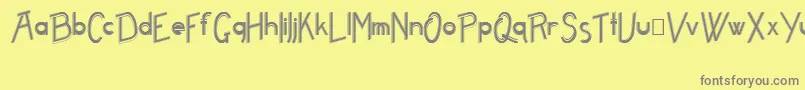 Freame Font – Gray Fonts on Yellow Background