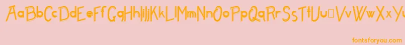 Freame Font – Orange Fonts on Pink Background