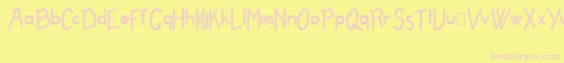 Freame Font – Pink Fonts on Yellow Background