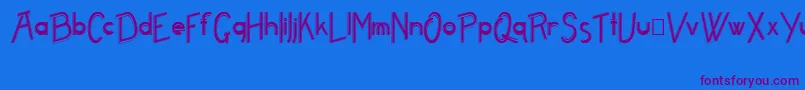 Freame Font – Purple Fonts on Blue Background