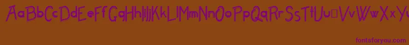 Freame Font – Purple Fonts on Brown Background