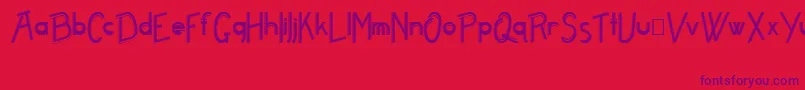 Freame Font – Purple Fonts on Red Background
