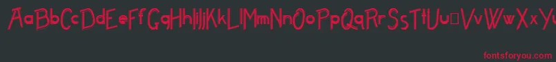 Freame Font – Red Fonts on Black Background