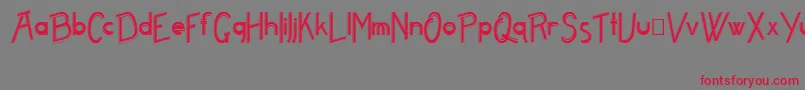 Freame Font – Red Fonts on Gray Background