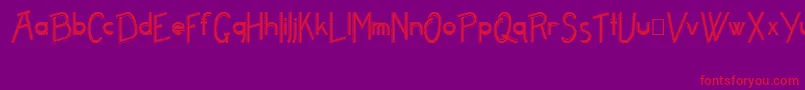 Freame Font – Red Fonts on Purple Background