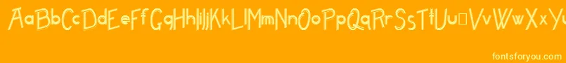 Freame Font – Yellow Fonts on Orange Background
