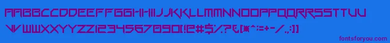 GangWolfikBlade-Schriftart – Violette Schriften auf blauem Hintergrund