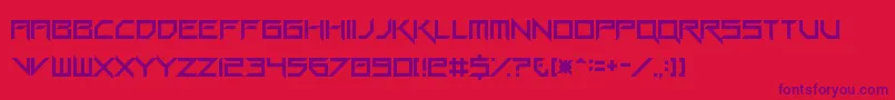 GangWolfikBlade-Schriftart – Violette Schriften auf rotem Hintergrund