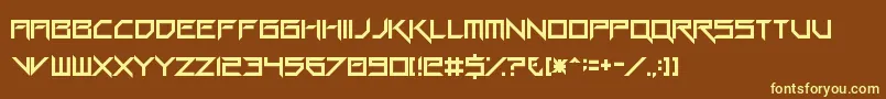 GangWolfikBlade Font – Yellow Fonts on Brown Background