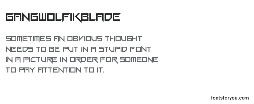 Review of the GangWolfikBlade Font