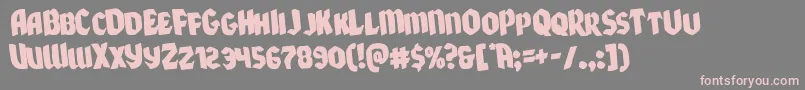 Xmasxpressrotate Font – Pink Fonts on Gray Background