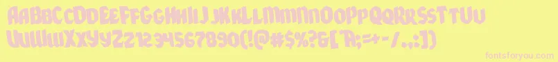 Xmasxpressrotate Font – Pink Fonts on Yellow Background