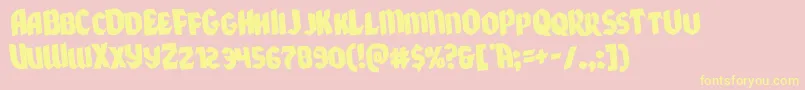 Xmasxpressrotate Font – Yellow Fonts on Pink Background