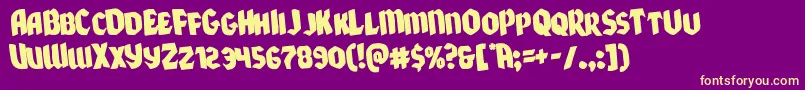 Xmasxpressrotate Font – Yellow Fonts on Purple Background