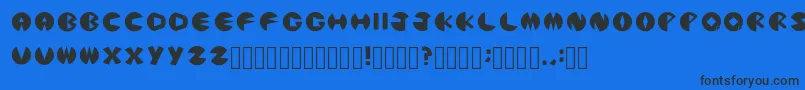 Шрифт PacmanicRegular – чёрные шрифты на синем фоне