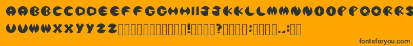 PacmanicRegular Font – Black Fonts on Orange Background